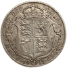 1/2 кроны 1915 год.Георг V.Великобритания.Серебро.
