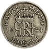 6 пенсов 1944 год.Георг VI.Великобритания.Серебро.