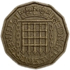 3 пенса 1953 год.Елизавета II.Великобритания.