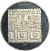 100 шиллингов 1978 год.700 лет г.Гмунден.Австрия.Серебро.Proof. 