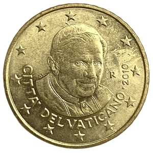 50 евроцентов 2010 год.Папа Бенедикт XVI.Ватикан.