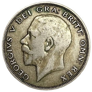 1/2 кроны 1921 год.Георг V.Великобритания.Серебро.
