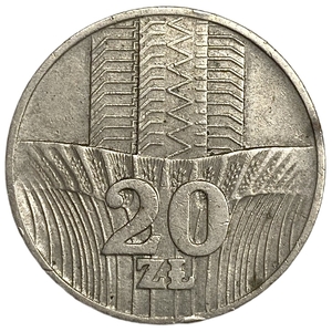 20 злотых 1976 год.Польша. 