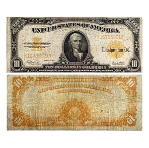 10 долларов 1922 год E.Майкл Хиллегас.Золотой сертифицкат.США.Банкнота.