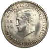 1/2 писо 1961 год.100 лет со дня рождения Хосе Рисаля.Филиппины.Серебро.