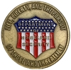 Памятный жетон (челлендж-коин) 2003 год.Operation Liberty Shield.Министерство внутренней безопасности США.Латунь,эмаль.