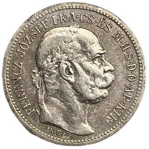1 крона 1915 год.Франц Иосиф I.Австро-Венгрия.Серебро.