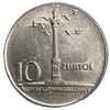 10 злотых 1965 год.VII веков Варшаве.Колонна Сигизмунда.ПНР.Польша.