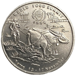 10 кип 1996 год.Саммит FAO в Риме 13-17 ноября.Буйвол.ФАО.Лаос. 