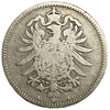 1 марка 1876 год A.Вильгельм I.Империя.Германия.Серебро.