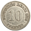 10 пфеннигов 1875 год A.Вильгельм I.Империя.Германия.