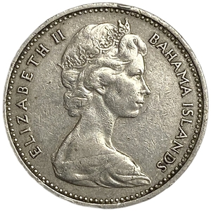 5 центов 1966 год.Ананас.Багамские Острова. 