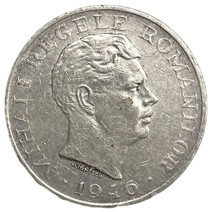 100000 лей 1946 год.Михай I.Мир.Королевство Румыния.Румыния.Серебро.