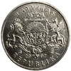 1 лат 2007 год.Сова.Латвия.  
