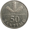 50 сантимов 1992 год.Ветка ели.Латвия. 