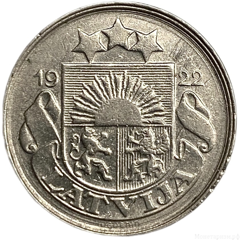 20 сантимов 1922 год.Латвия.