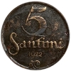 5 сантимов 1922 год.Латвия. 