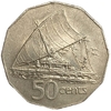 50 центов 1975 год.Торговое судно.Фиджи.