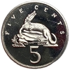 5 центов 1978 год.Крокодил.Ямайка.Proof.