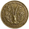 5 франков 1956 год.Марианна.Французская Западная Африка. 