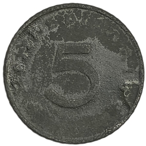 5 рейхспфеннигов 1940 год.Двор B.3 рейх.Германия.