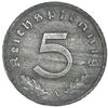 5 рейхспфеннигов 1943 год.Двор A.3 рейх.Германия.  