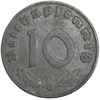 10 рейхспфеннигов 1940 год.Двор J.3 рейх.Германия.   