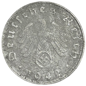 10 рейхспфеннигов 1942 год.Двор D.3 рейх.Германия.    