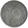 10 рейхспфеннигов 1944 год.Двор B.3 рейх.Германия.        