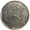 50 сентаво 1994 год.Собор в Гаване.Куба.