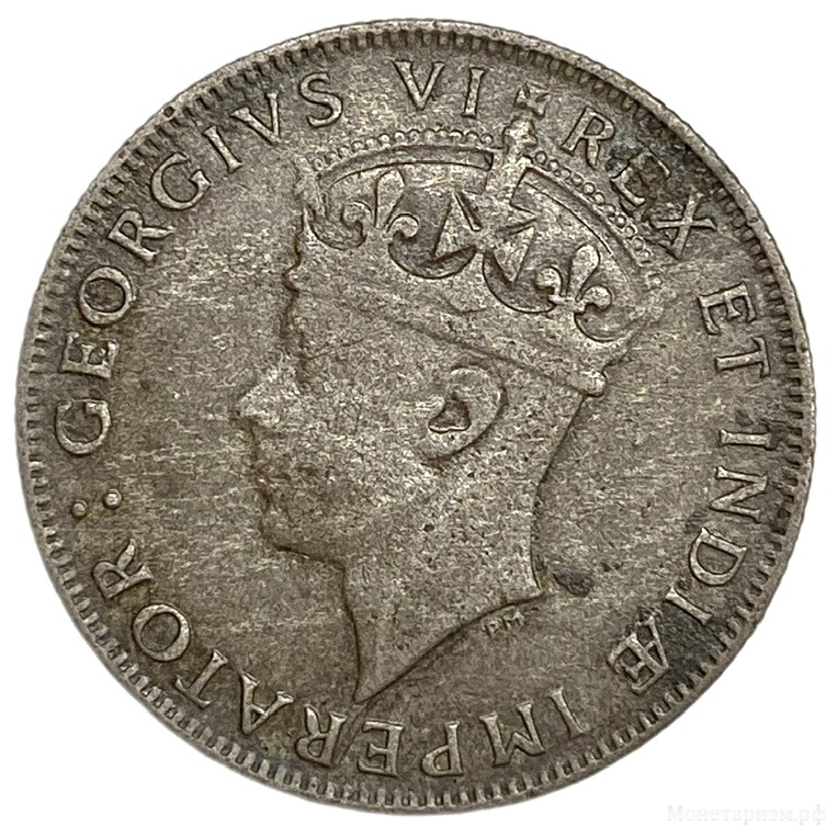 1 шиллинг 1946 год.Лев.Георг VI.Британская Восточная Африка.Серебро.