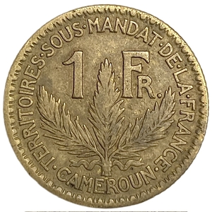 1 франк 1925 год.Камерун.Французский союз.Франция. 