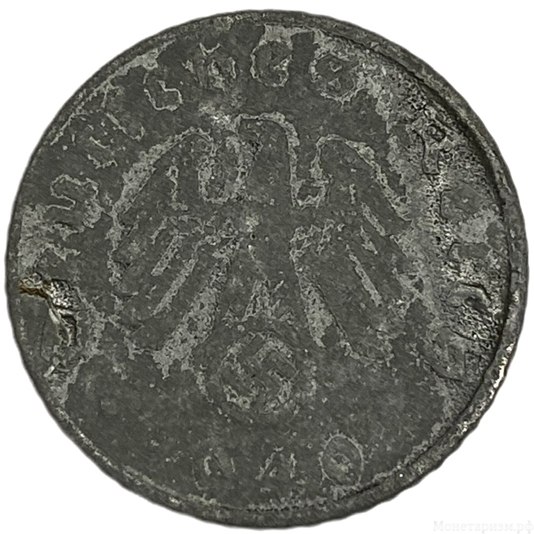 5 рейхспфеннигов 1940 год.Двор B.3 рейх.Германия.