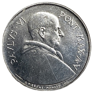 50 лир 1967 год.Папа Павел VI.Обращение святого Павла.Ватикан.
