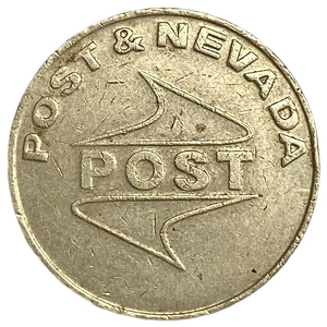 Игровой жетон для игровой аппаратуры и игровых автоматов «POST & NEVADA» (PN / POST).США.