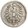 20 пфеннигов 1875 год F.Серия Золотая Марка.Германия.Серебро.