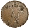 5 пенни 1908 год.Николай II.Русская Финляндия.РИ.Медь.