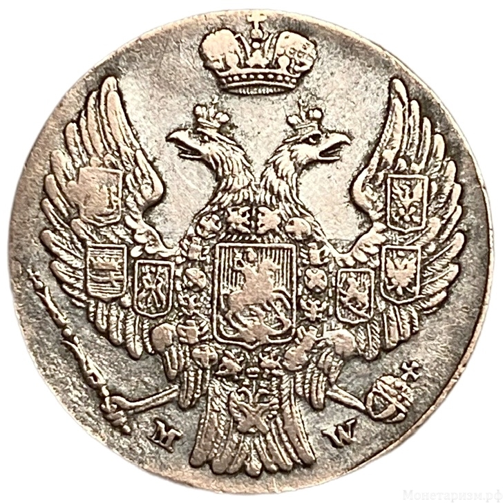 10 грошей 1840 год MW.Россия для Польши.Николай I.РИ.Серебро. 