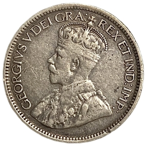 10 центов 1917 год C.Георг V.Ньюфаундленд.Британская колония.Серебро.