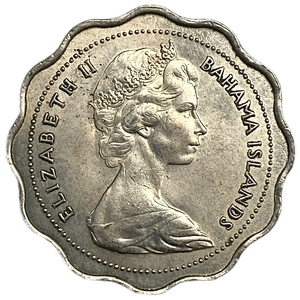 10 центов 1966 год.Рыба бонефиш.Багамские Острова.