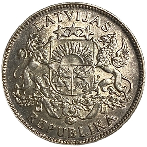 1 лат 1924 год.Латвия.Серебро.