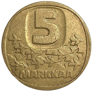5 марок 1984 год.Финляндия.       