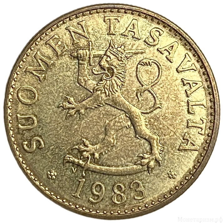 50 пенни 1983 год.Сосна.Финляндия. 