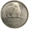50 пенни 1991 год.Медведь.Финляндия.  
