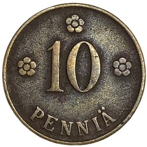 10 пенни 1921 год.Финляндия.