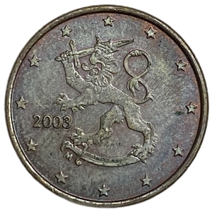 1 евроцент 2003 год.Финляндия. 