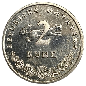 2 куна 2005 год.Тунец.Республика Хорватия. 