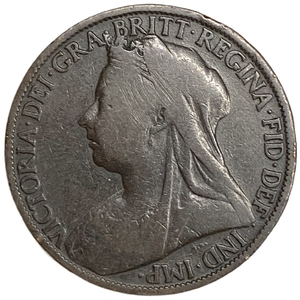 1 пенни 1897 год.Королева Виктория.Великобритания.Бронза. 