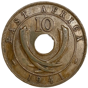 10 центов 1941 год.Георг VI.Британская Восточная Африка. 