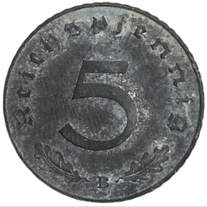 5 рейхспфеннигов 1941 год.Двор B.3 рейх.Германия. 